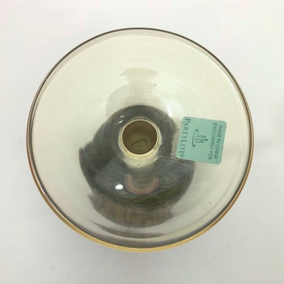 Party Lite Siena Crackle Mosaic Stemmed Tealight Holder Retired Pattern - Picture 7 of 9